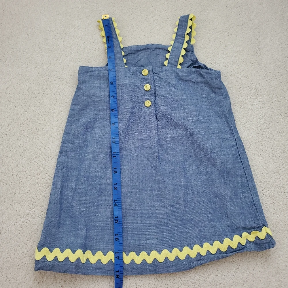 Gymboree Girls Embrodiered Lemon Chambray Dress - Citrus & Sunshine sz18-24m